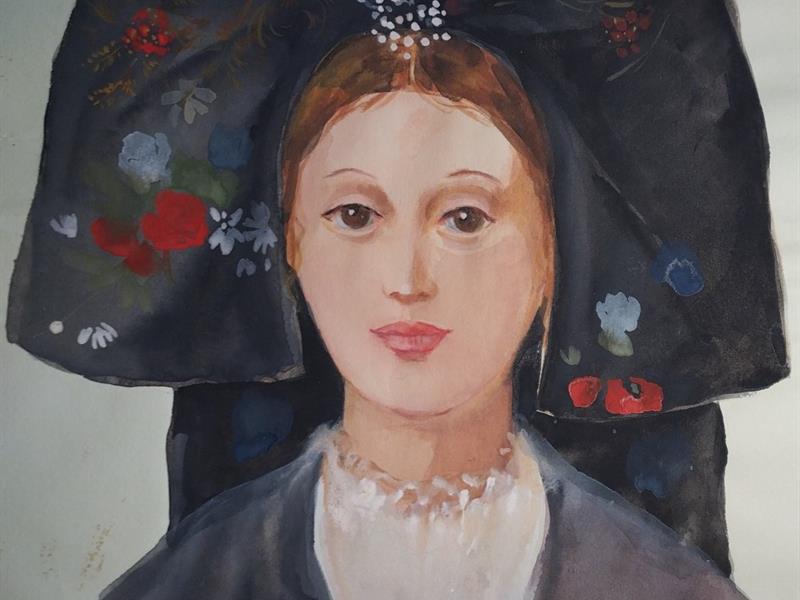Exposition "Aquarelles d’Inès Wagner. Visages et costumes en transparence"